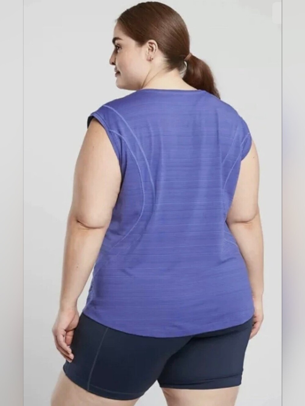Athleta Merlin Blue Pacifica Illume UPF Sun Protection Fitted Tank Top 3X 22 24 - Picture 2 of 5